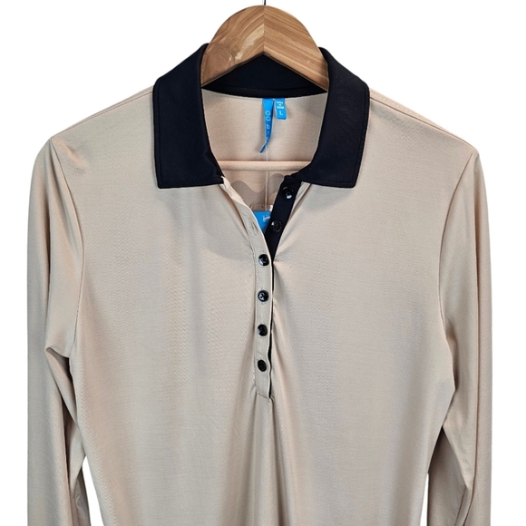 NWT GG Blue Susan Golf Polo Size Large Bronze Country Club Preppy Sporty Neutral - Picture 5 of 14